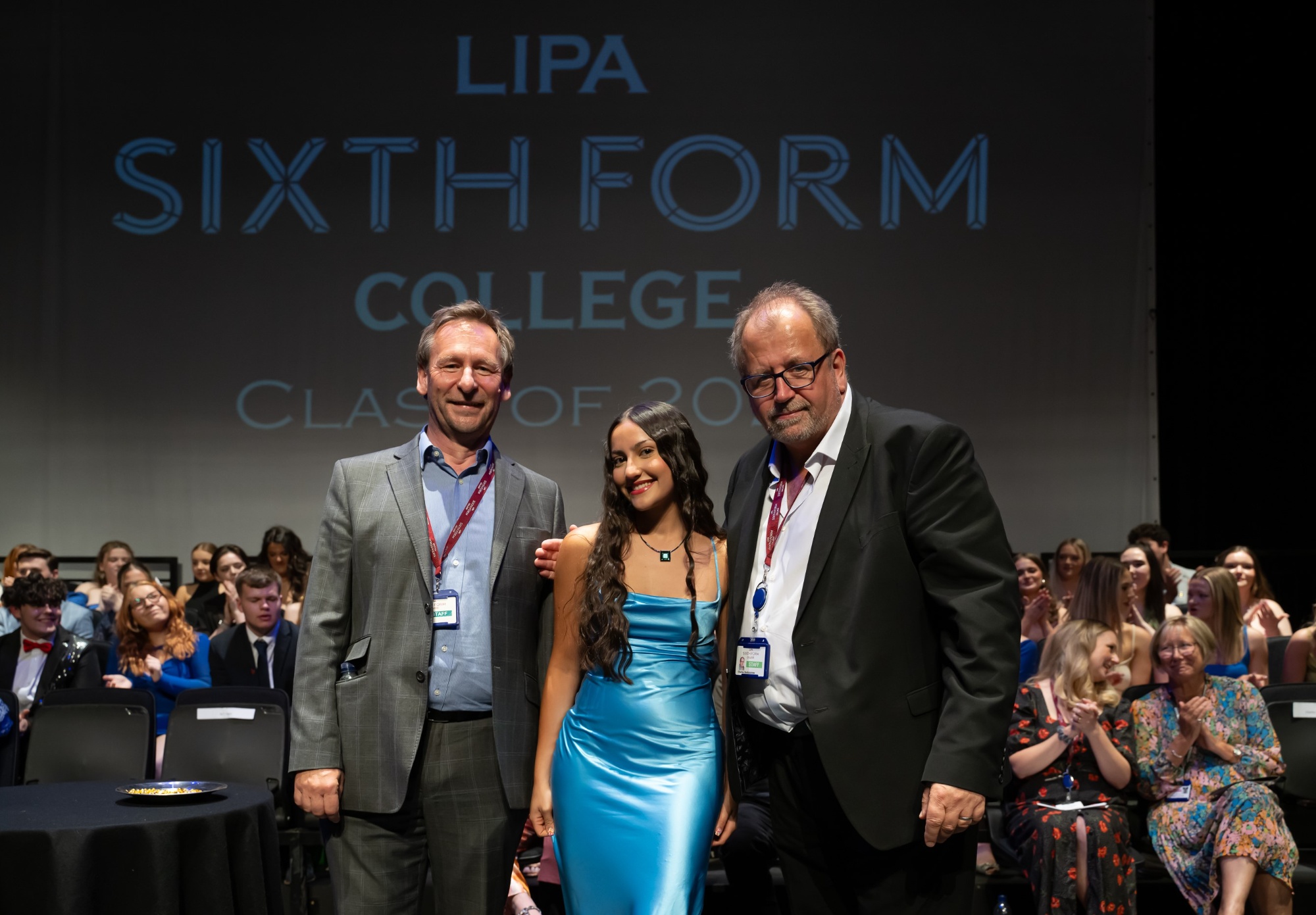 Rosa, Charles Bartholomew and Ed Pinner at LIPA Sixth Form College graduation.